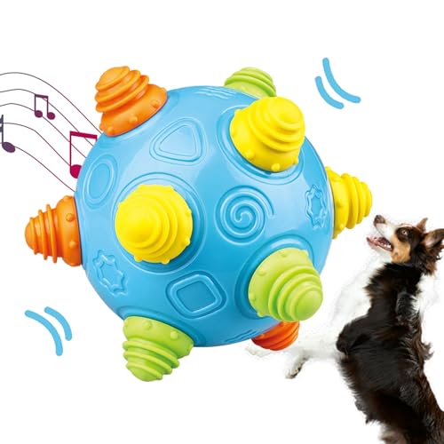 Moxeupon Spring-Aktivierungsball für Hunde,Hunde-Sprung-Aktivierungsspielzeug - LED-Blitzmusik-Hundespielzeugball | Haustier-Hüpfbälle, interaktives Springspielzeug für Hunde, die im Innen von Moxeupon