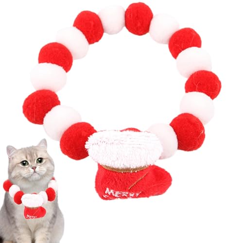 Weihnachts-Katzenhalsband,Hunde-Weihnachtshalsband | Dehnbares buntes Hundehalsband | Weihnachts-Haustierkostüm für Katze, Welpe, Kätzchen, Hund, Haustier-Weihnachtsoutfit zur Feier der Weihnachts-Katzenhalsband,Hunde-Weihnachtshalsband | Dehnbares buntes Hundehalsband | Weihnachts-Haustierkostüm für Katze, Welpe, Kätzchen, Hund, Haustier-Weihnachtsoutfit zur Feier der von Moxeupon