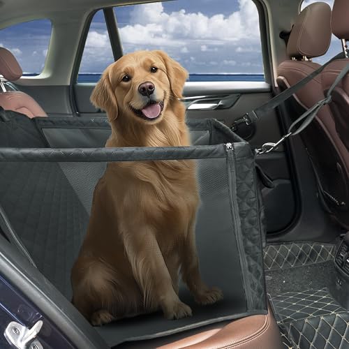Moysoon Hundeautositz für mittelgroße Hunde, Faltbarer rutschfester Haustierautositz mit Aufbewahrungstasche, wasserdichter und langlebiger Hundesitzbezug für Autos/SUV/LKW, einfach zu installieren Moysoon Hundeautositz für mittelgroße Hunde, Faltbarer rutschfester Haustierautositz mit Aufbewahrungstasche, wasserdichter und langlebiger Hundesitzbezug für Autos/SUV/LKW, einfach zu installieren von Moysoon