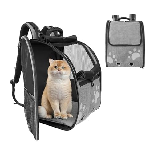 Moysoon Katzenrucksack, atmungsaktiv, Katzentragetasche, großer Platz bis 6,8 kg, großer reflektierender Haustier-Tragerucksack, belüfteter Netzstoff, Hunde-Reise, Haustier-Rucksack zum Wandern Moysoon Katzenrucksack, atmungsaktiv, Katzentragetasche, großer Platz bis 6,8 kg, großer reflektierender Haustier-Tragerucksack, belüfteter Netzstoff, Hunde-Reise, Haustier-Rucksack zum Wandern von Moysoon