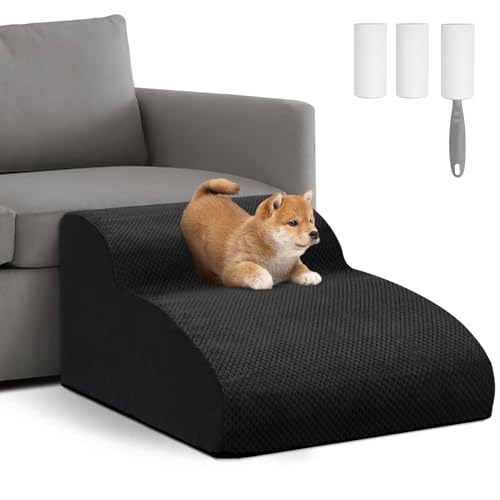 Mozvvco Hundetreppe für Kleine Hunde, 2 Stufen Haustiertreppe für Bett und Sofa aus Hochdichtem Schwamm, Hunde Treppen mit Abnehmbarer Bezug, Waschbar Haustierleiter, Senden Fusselrolle, Schwarz Mozvvco Hundetreppe für Kleine Hunde, 2 Stufen Haustiertreppe für Bett und Sofa aus Hochdichtem Schwamm, Hunde Treppen mit Abnehmbarer Bezug, Waschbar Haustierleiter, Senden Fusselrolle, Schwarz von Mozvvco