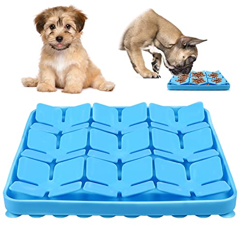 Silikon Schnüffelmatte für Hunde, Slow Feeder Hundenäpfe, Hundeschnüffelmatte Leckmatte, Silikon Interaktive Hundematte für Geruchstraining Langsam Fressen von MplehDa