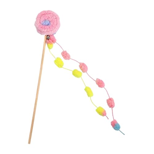 Mppchhn Katzenstab Spielzeug - Kätzchen Katzenminze-Spiel | Angel Mit Klingel Zur Beschäftigung Gegen Langeweile Für Drinnen Draußen Haus Wohnung Katze von Mppchhn