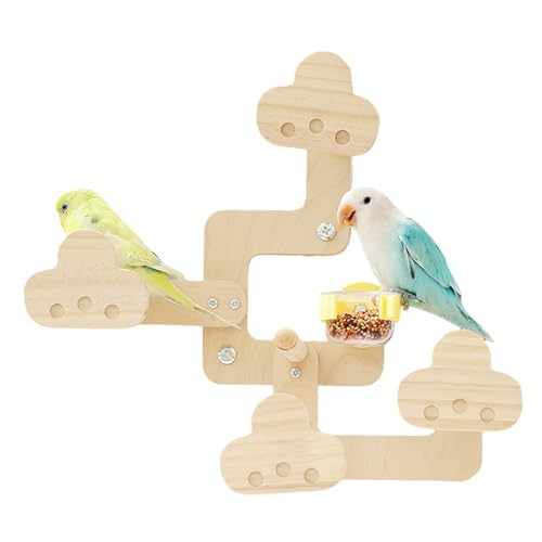 Mppchhn -Sitzstange | Vogel-Kletterständer mit Futternapf, Käfig-Zubehör, Schaukel, Spielzeug für Lovebirds zum Ausruhen, Spielen, drinnen und draußen, Zuhause, Reisen Mppchhn -Sitzstange | Vogel-Kletterständer mit Futternapf, Käfig-Zubehör, Schaukel, Spielzeug für Lovebirds zum Ausruhen, Spielen, drinnen und draußen, Zuhause, Reisen von Mppchhn