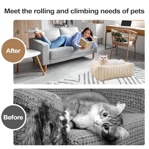 Mppchhn Wärmendes Katzenbett,Gemütlich Warmes Hundebett | Haustierkissen Für Büro Reisen Balkon Outdoor Boden Wohnzimmer Innenbereich Zuhause von Mppchhn