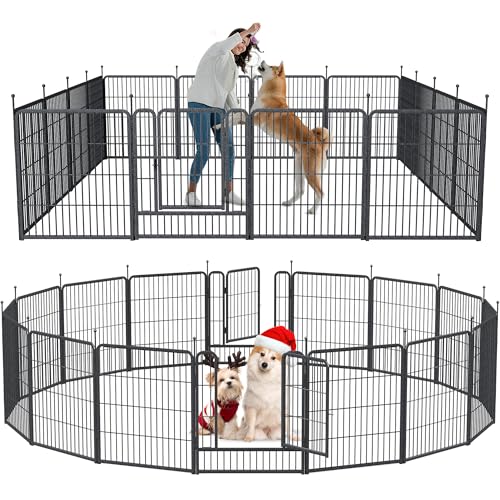 Mr IRONSTONE Hunde-Laufstall mit Rostschutzbeschichtung, Hundezäune, Hundegehege Outdoor/Indoor Haustier Laufstall für große/mittelgroße/kleine Hunde, tragbarer & faltbarer Haustierzaun 81,3 cm Höhe, Mr IRONSTONE Hunde-Laufstall mit Rostschutzbeschichtung, Hundezäune, Hundegehege Outdoor/Indoor Haustier Laufstall für große/mittelgroße/kleine Hunde, tragbarer & faltbarer Haustierzaun 81,3 cm Höhe, von Mr IRONSTONE