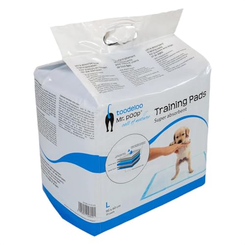 Mr Poop, Trainingsmatte, saugfähig, für Haustiere, große Größe, 90 x 60 cm, 30 Stück, rutschfest, leicht zu reinigen, Nicht spezifiziert, Modell Toodeloo Mr Poop, Trainingsmatte, saugfähig, für Haustiere, große Größe, 90 x 60 cm, 30 Stück, rutschfest, leicht zu reinigen, Nicht spezifiziert, Modell Toodeloo von Mr Poop