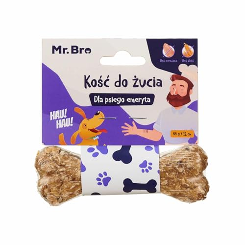 MR. BRO Hundekauknochen Für Hunde Senioren 12 cm 96% Rinderhaut Monoprotein Zahnpflege Ohne Zusätze Ideal Für Hunde Mit Allergien Natürliche Zutaten MR. BRO Hundekauknochen Für Hunde Senioren 12 cm 96% Rinderhaut Monoprotein Zahnpflege Ohne Zusätze Ideal Für Hunde Mit Allergien Natürliche Zutaten von Mr. Bro