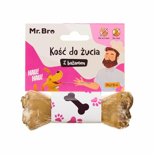 MR. BRO Hundekauknochen Mit Fasan 12 cm 93% Rinderhaut 4% Fasanfleisch Monoprotein Zahnpflege Ohne Zusätze Ideal Für Hunde Mit Allergien Natürliche Zutaten MR. BRO Hundekauknochen Mit Fasan 12 cm 93% Rinderhaut 4% Fasanfleisch Monoprotein Zahnpflege Ohne Zusätze Ideal Für Hunde Mit Allergien Natürliche Zutaten von Mr. Bro