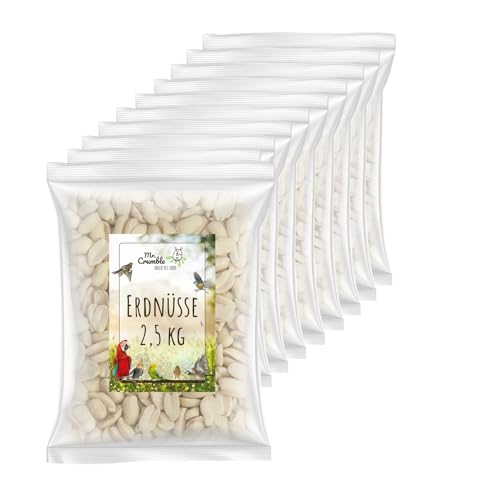 Erdnüsse Vogelfutter, blanchiert und halbiert 10 x 2,5 kg (25 kg) von Mr. Crumble Dried Pet Food