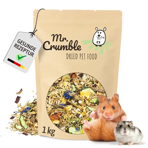 Mr. Crumble Dried Pet Food Großer Körnerschatz, Hamster-Futter für Teddy- und Goldhamster, 1000g von Mr. Crumble Dried Pet Food