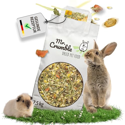 Knuspermüsli, Flockenfutter für Kaninchen und Nager, weizenfrei ohne Pellets 7,5 kg von Mr. Crumble Dried Pet Food