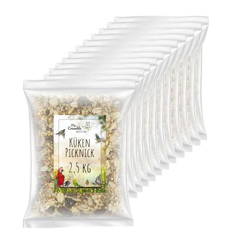 Küken-Picknick, Vogelfutter für die Brutzeit mit Insekten und Muschelschrot, 12 x 2,5 kg (30 kg) von Mr. Crumble Dried Pet Food