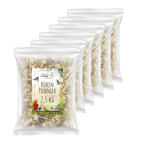 Küken-Picknick, Vogelfutter für die Brutzeit mit Insekten und Muschelschrot, 6 x 2,5 kg (15 kg) von Mr. Crumble Dried Pet Food