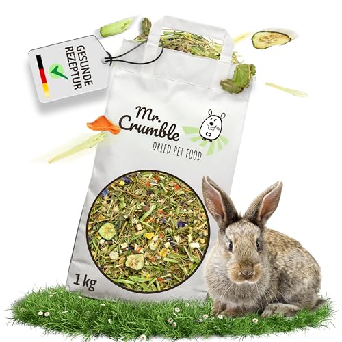 Mr. Crumble Dried Pet Food Knuspersalat, Strukturfutter weizenfrei, ohne Pellets für Kaninchen und Meerschweinchen (1 kg) von Mr. Crumble Dried Pet Food