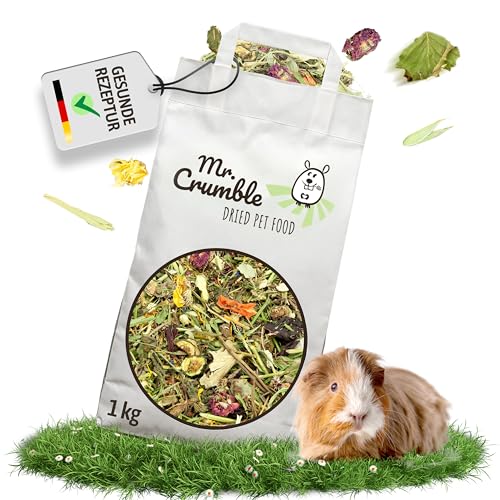 Mr. Crumble Meerschweinchen-Futter getreidefrei mit Blüten, Kräutern und Gemüse, 1000g von Mr. Crumble Dried Pet Food