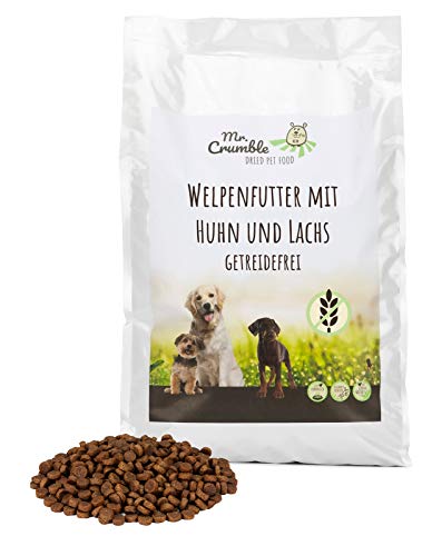 Mr. Crumble Dried Pet Food Welpenfutter Trockenfutter getreidefrei mit Huhn und Lachs 15 kg von Mr. Crumble Dried Pet Food