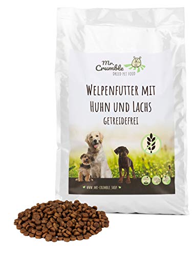 Mr. Crumble Dried Pet Food Welpenfutter Trockenfutter getreidefrei mit Huhn und Lachs 5 kg von Mr. Crumble Dried Pet Food