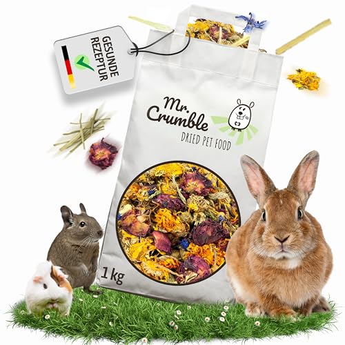 Mr. Crumble getrocknete Blüten-Kräuter-Mischung getreidefrei für Kaninchen Meerschweinchen Degus 1 kg von Mr. Crumble Dried Pet Food