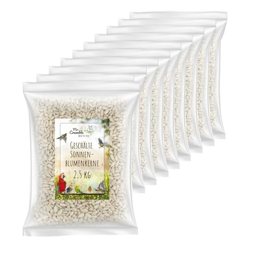 Sonnenblumenkerne geschält Vogelfutter 10 x 2,5 kg (25 kg) von Mr. Crumble Dried Pet Food