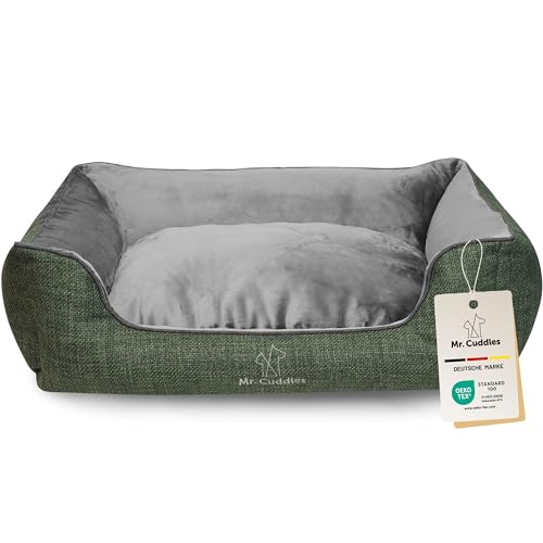 Mr. Cuddles Hundekorb Pablo | Tierbett herausnehmbares Innenkissen | Hundekissen waschbar | Für kleine Hunde oder Katzen | Öko Tex 100 | Grün | Größe M: 80x50cm Mr. Cuddles Hundekorb Pablo | Tierbett herausnehmbares Innenkissen | Hundekissen waschbar | Für kleine Hunde oder Katzen | Öko Tex 100 | Grün | Größe M: 80x50cm von Mr. Cuddles