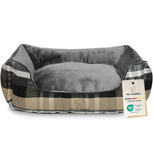 Mr. Cuddles Hundekorb Pablo | Tierbett herausnehmbares Innenkissen | Hundekissen waschbar | Für kleine Hunde oder Katzen | Öko Tex 100 | Kariert | Größe M: 80x50cm Mr. Cuddles Hundekorb Pablo | Tierbett herausnehmbares Innenkissen | Hundekissen waschbar | Für kleine Hunde oder Katzen | Öko Tex 100 | Kariert | Größe M: 80x50cm von Mr. Cuddles