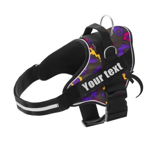 MR. DOGGY Hundegeschirr, personalisierbar, mit Namen, klein, mittel und groß, reflektierend, robust und langlebig, inklusive 2 austauschbaren Etiketten (Cosmic, XS 3-7KG) von Mr. Doggy