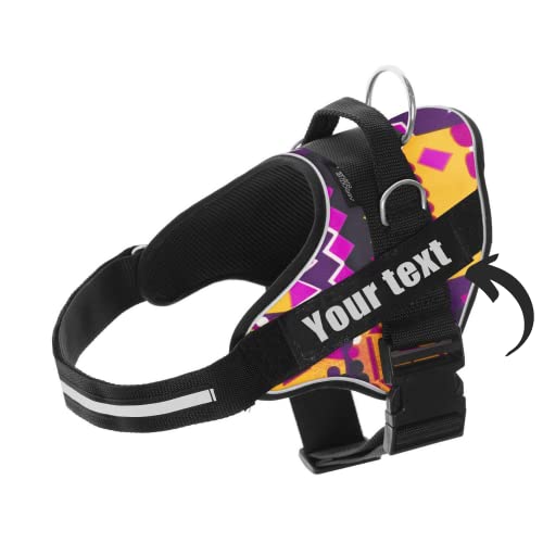 MR. DOGGY Hundegeschirr, personalisierbar, mit Namen, klein, mittel und groß, reflektierend, robust und langlebig, inklusive 2 austauschbaren Etiketten (Pop, XL 30-45KG) von Mr. Doggy