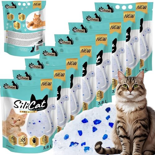 8X Mr. Pretzel Silikat Katzenstreu 3,8L – Ultra saugstark & staubfrei – Geruchsbindend, hygienisch, ideal für empfindliche Katzen – 30,4L Vorratspack 8X Mr. Pretzel Silikat Katzenstreu 3,8L – Ultra saugstark & staubfrei – Geruchsbindend, hygienisch, ideal für empfindliche Katzen – 30,4L Vorratspack von Mr. Pretzel