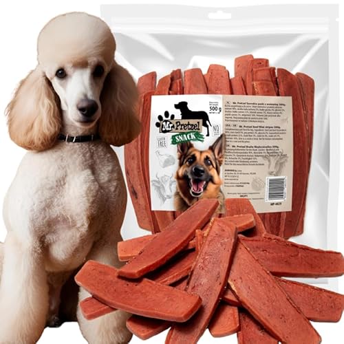 Mr. Pretzel Breite Rinderstreifen 500g - Premium Hundesnack von Mr. Pretzel