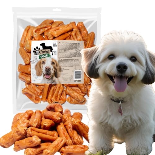 Mr. Pretzel Hähnchen Würstchen – Gesunder Premium-Hundesnack, natürlich & getreidefrei – Weiche Belohnung für Hunde – 500 g von Mr. Pretzel
