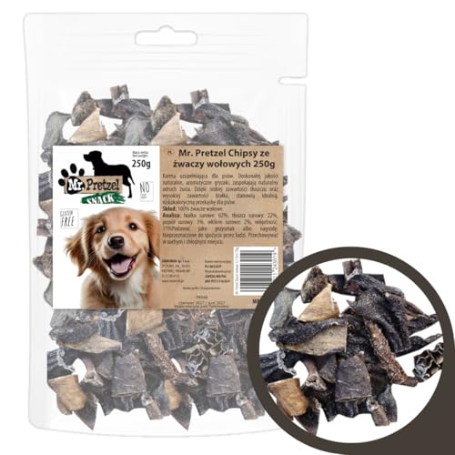 Mr. Pretzel Hundefutter - Natürliches Rinderfleisch Chips 250g von Mr. Pretzel