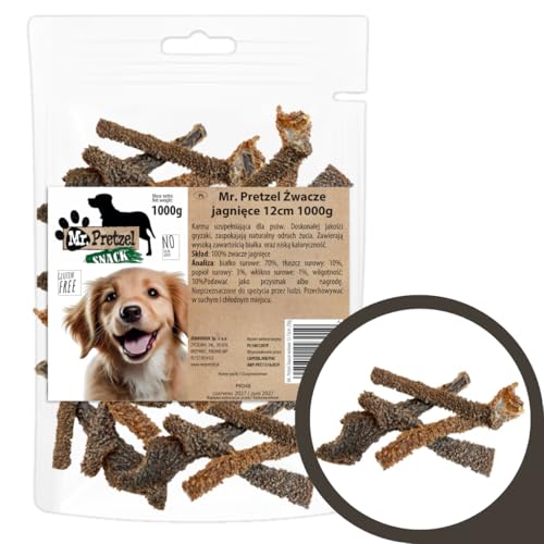 Mr. Pretzel Lammschnitzel 12cm - Natürlicher Hundesnack 1000g von Mr. Pretzel