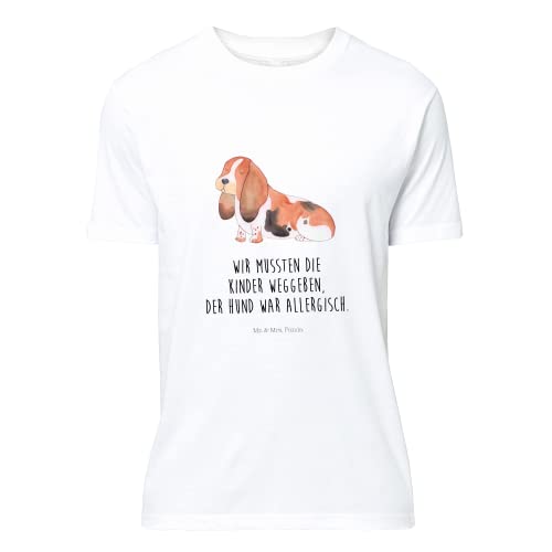 Mr. & Mrs. Panda Größe XXL T-Shirt Unisex Hund Basset Hound - Hunderasse, Hundeliebe, Hundemotiv, Lange Ohren, Hundebesitzer von Mr. & Mrs. Panda