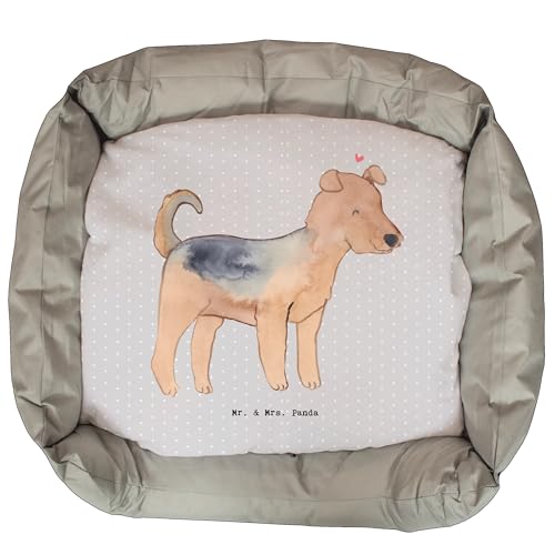 Mr. & Mrs. Panda Hundebett Airedale Terrier Lebensretter - Geschenk, Hundesofa, Welpe, Hundedecke, Hundeschlafplatz, Hunderasse, Hundebettchen, Mr. & Mrs. Panda Hundebett Airedale Terrier Lebensretter - Geschenk, Hundesofa, Welpe, Hundedecke, Hundeschlafplatz, Hunderasse, Hundebettchen, von Mr. & Mrs. Panda