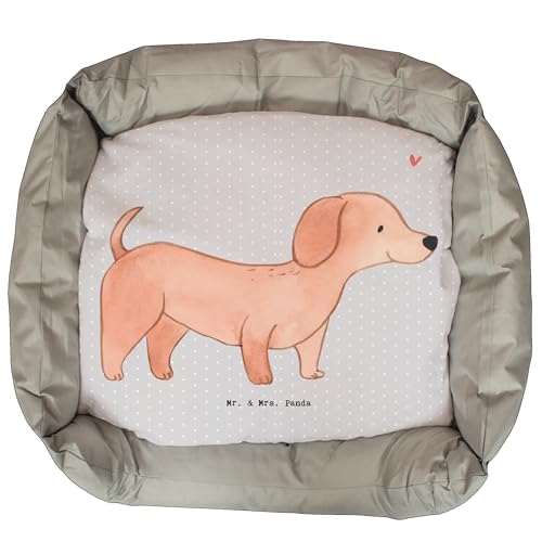 Mr. & Mrs. Panda Hundebett Dackel Kurzhaardackel Lebensretter - Geschenk, Tierfreund, Schenken, Hundekörbchen, Körbchen, Dachshund, Teckel, Welpe, von Mr. & Mrs. Panda