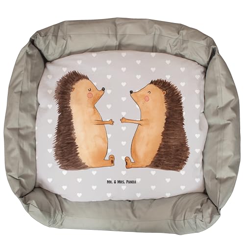 Mr. & Mrs. Panda Hundebett Igel Liebe - Geschenk, Hundebettchen, Verlobt, Hocheitstag, Tierbett, Hundedecke, Freundin, Ehefrau, Hundekörbchen, von Mr. & Mrs. Panda