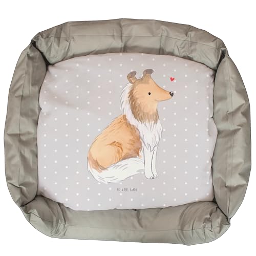 Mr. & Mrs. Panda Hundebett Langhaar Collie Lebensretter - Geschenk, Hundeliege, Tierbett, Hundebett Luxus, Hundekörbchen, britischer Hütehund, Welpe, von Mr. & Mrs. Panda