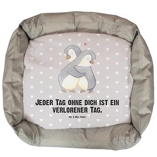 Mr. & Mrs. Panda Hundebett Pinguine Kuscheln - Geschenk, Geschenk für Partner, Hundeschlafplatz, Liebesgeschenk, Freundin, von Mr. & Mrs. Panda