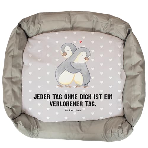 Mr. & Mrs. Panda Hundebett Pinguine Kuscheln - Geschenk, Geschenk für Partner, Hundeschlafplatz, Liebesgeschenk, Freundin, von Mr. & Mrs. Panda
