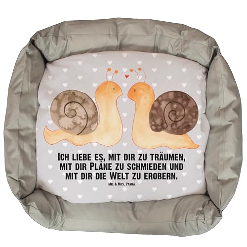 Mr. & Mrs. Panda Hundebett Schnecken Liebe - Geschenk, glücklich, Tierbett, Hundeschlafplatz, Hundebettchen, Heiratsantrag, Hocheitstag, Paar, Mr. & Mrs. Panda Hundebett Schnecken Liebe - Geschenk, glücklich, Tierbett, Hundeschlafplatz, Hundebettchen, Heiratsantrag, Hocheitstag, Paar, von Mr. & Mrs. Panda