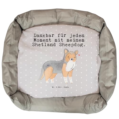 Mr. & Mrs. Panda Hundebett Shetland Sheepdog Moment - Geschenk, Tierbett, Hunderasse, Hundebesitzer, Hundebettchen, Liegeplatz, Tierfreund, von Mr. & Mrs. Panda