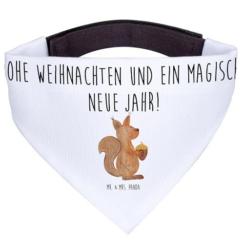 Mr. & Mrs. Panda Hundehalstuch L Eichhörnchen Weihnachten - Geschenk, Vogel, Frohes neues Jahr, Guten Rutsch, groß, Winter, Heiligabend, Advent, von Mr. & Mrs. Panda