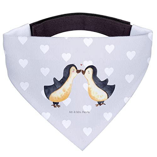 Mr. & Mrs. Panda Hundehalstuch L Pinguin Liebe - Geschenk, Hocheitstag, große Liebe, Pärchen, Gastgeschenk, Heiraten, groß, große Hunde, Jahrestag, von Mr. & Mrs. Panda