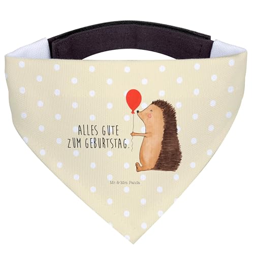 Mr. & Mrs. Panda Hundehalstuch M Igel Luftballon - Geschenk, Herzlichen Glückwunsch, mittelgroße Hunde, Tiere, mittel, lustige Sprüche, von Mr. & Mrs. Panda