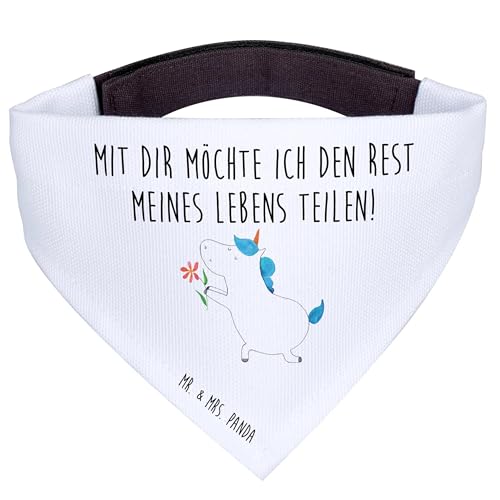 Mr. & Mrs. Panda Hundehalstuch S Einhorn Blume - Geschenk, Verlobung, Einhorn Deko, Unicorn, Freundin, klein, Einhörner, kleine Hunde, Freund von Mr. & Mrs. Panda