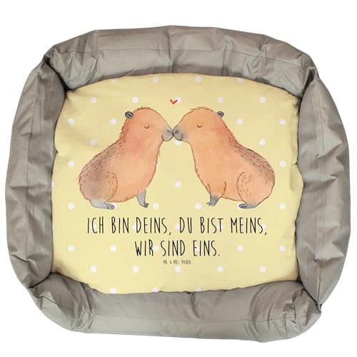 Mr. & Mrs. Panda Katzenbett Capybara Liebe - Geschenk, Verschmolzen, Katzenliege, Tiermotive, Tiere, Katenborb, Gute Laune, verliebt, Herzlich, von Mr. & Mrs. Panda