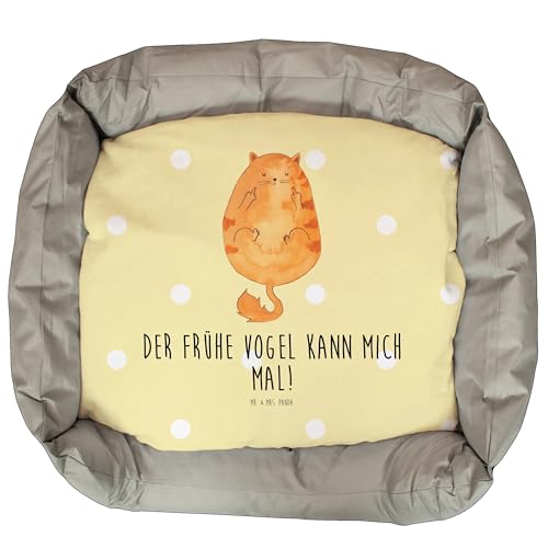 Mr. & Mrs. Panda Katzenbett Katze Frühaufsteher - Geschenk, Katzenprodukte, Körbchen, Katzenmotive, Tiger, Tierbett, Katzenliebhaberprodukte, lustig, von Mr. & Mrs. Panda