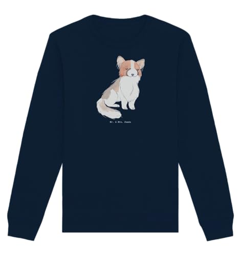 Mr. & Mrs. Panda Organic Pullover Papillon Moment Größe S - Geschenk, Hund, Schenken, Unisex Bio-Pullover, Öko-Strickpullover, Kontinentaler von Mr. & Mrs. Panda