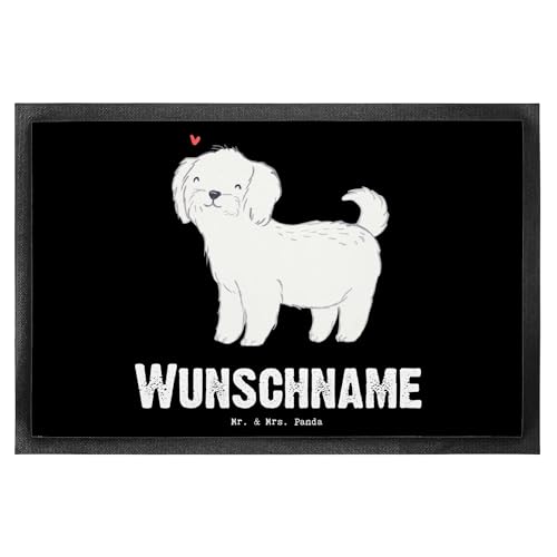 Mr. & Mrs. Panda Personalisierte Fußmatte Malteser Lebensretter 40 x 60 cm - Personalisierte Geschenke, Namensfussmatte, Hundebesitzer, Fußmatte von Mr. & Mrs. Panda